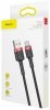 KABEL USB-A / USB-C Baseus Cafule CATKLF-A91 50cm 3A QC 3.0 CZARNO-CZERWONY W OPLOCIE